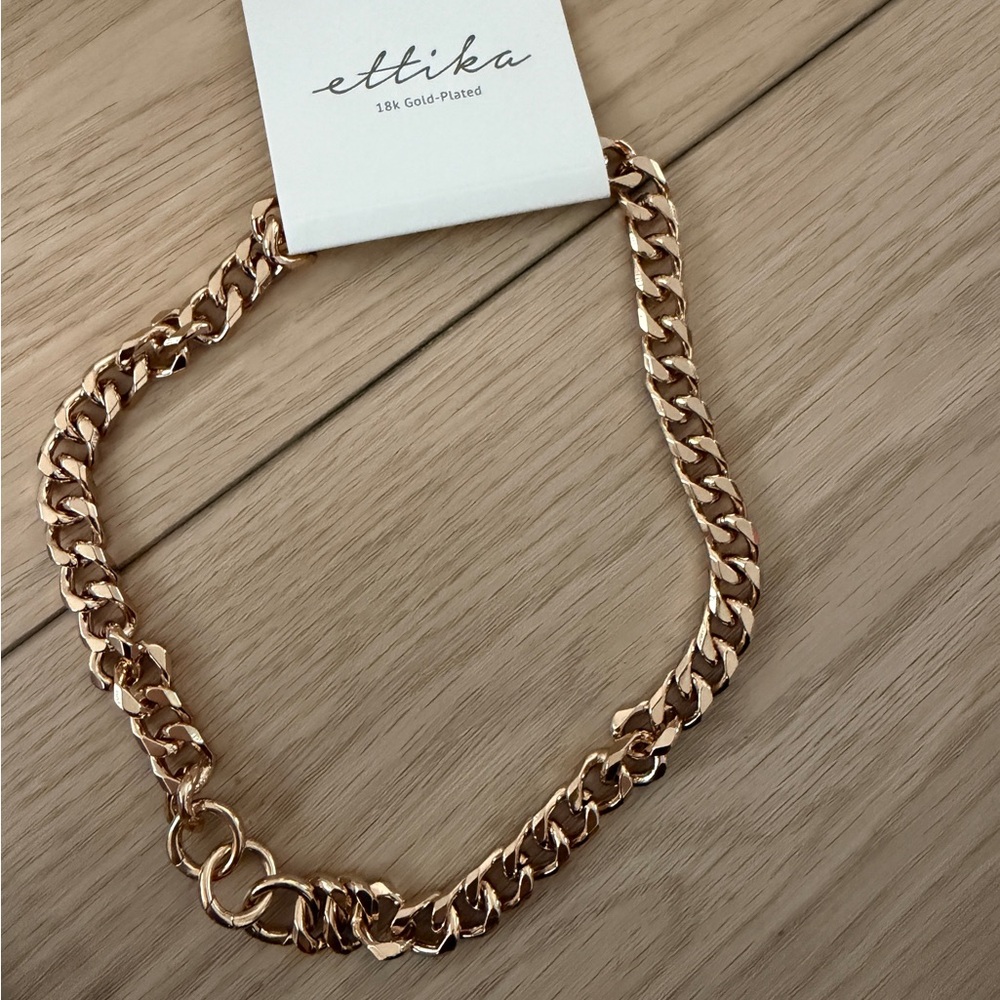 NEW Ettika gold thick chain necklace